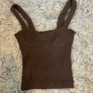 WeWoreWhat Chocolate Brown Tank